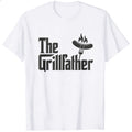 Casual Style Classic T-Shirt The Grillfather Sausage On Fork With Flames