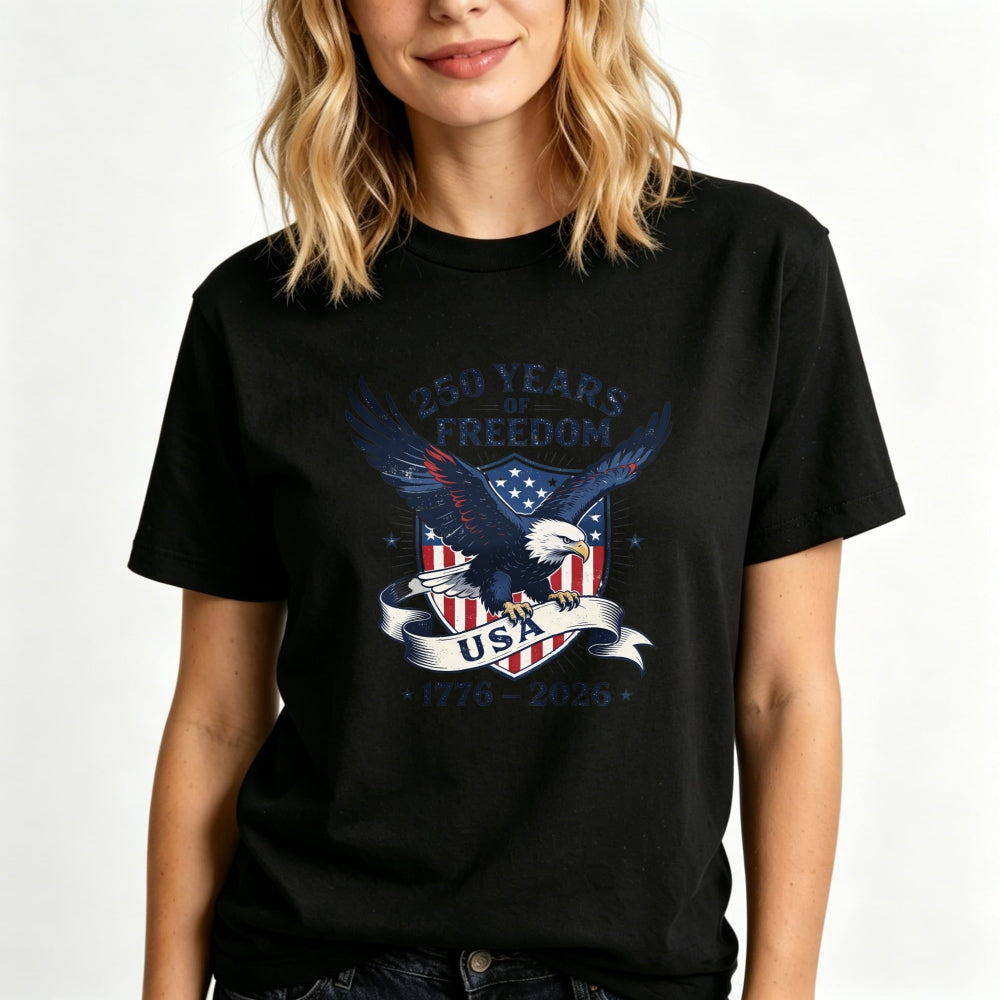 Patriotic Eagle Design Classic T-Shirt 250 Years Of Freedom Usa 1776 2026