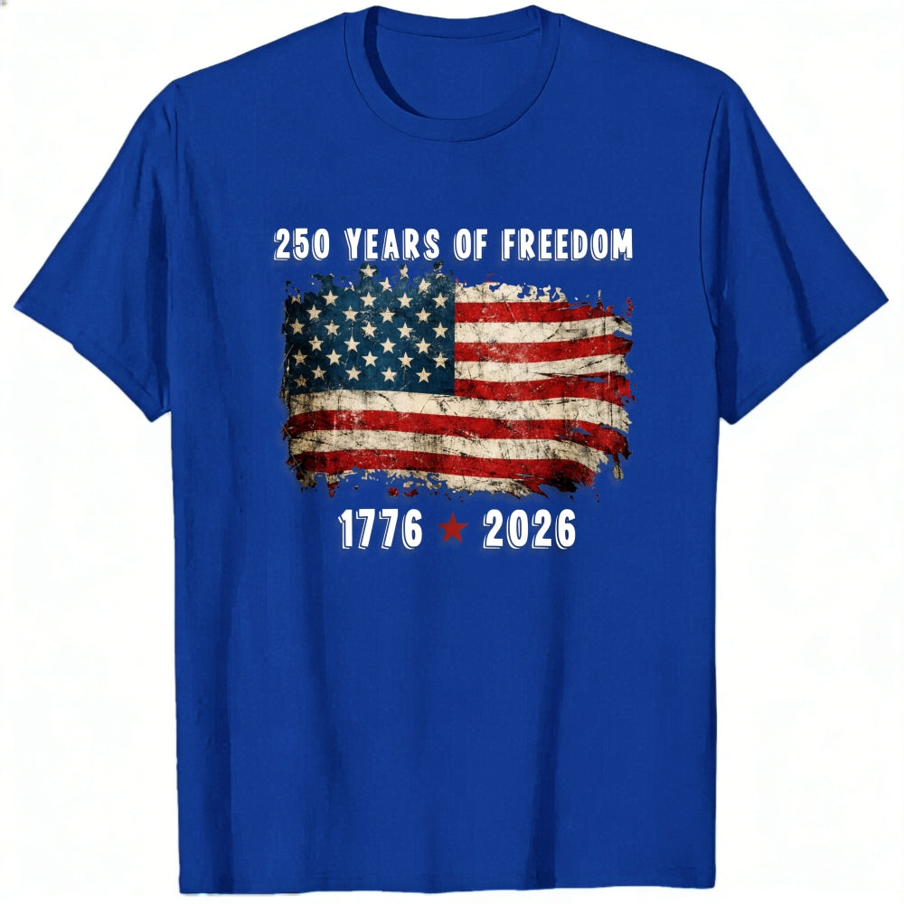 Patriotic American Flag Design Classic T-Shirt 250 Years Of Freedom 1776 2026