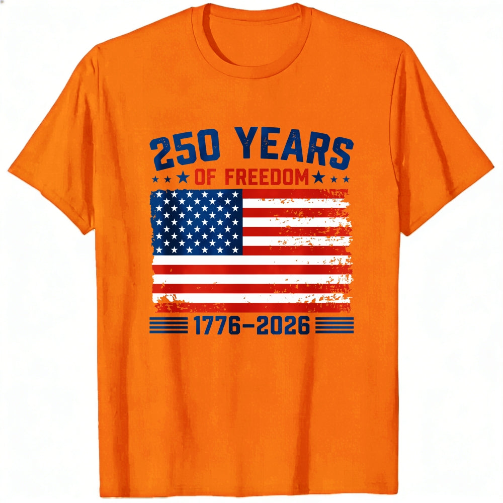 Patriotic American Flag Design Classic T-Shirt 250 Years Of Freedom 1776 2026
