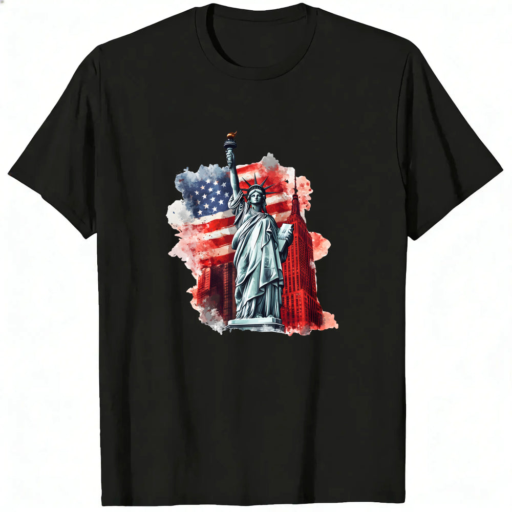American Flag Statue Of Liberty Classic T-Shirt