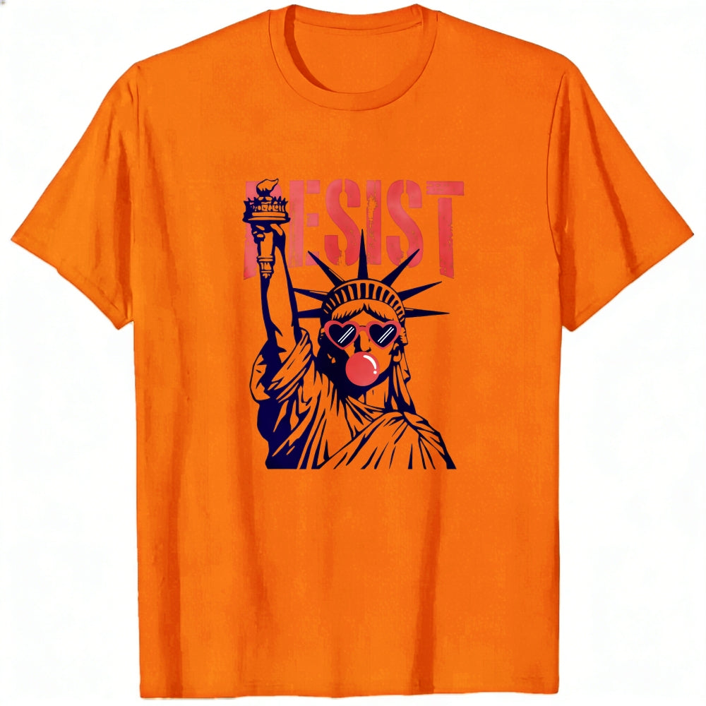 Political Statement Classic T-Shirt Resist Statue Of Liberty