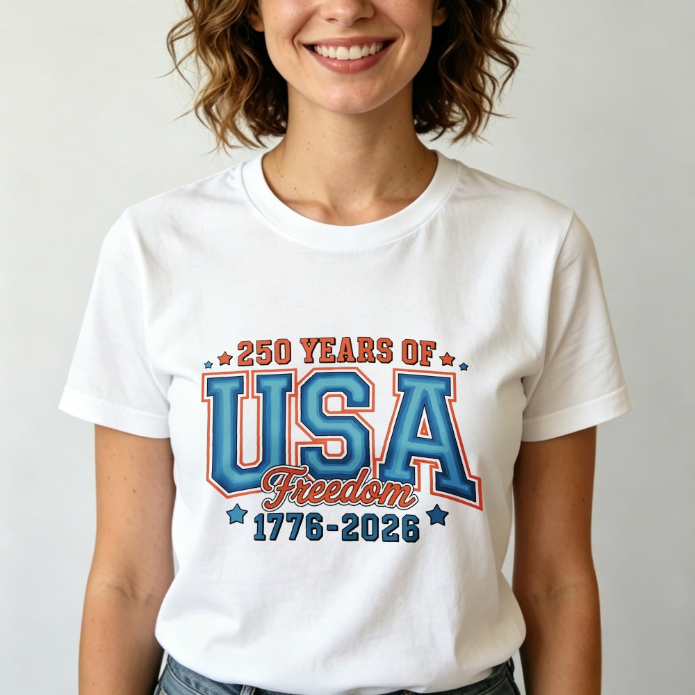 Patriotic Design Classic T-Shirt 250 Years Of Usa Freedom 1776 2026