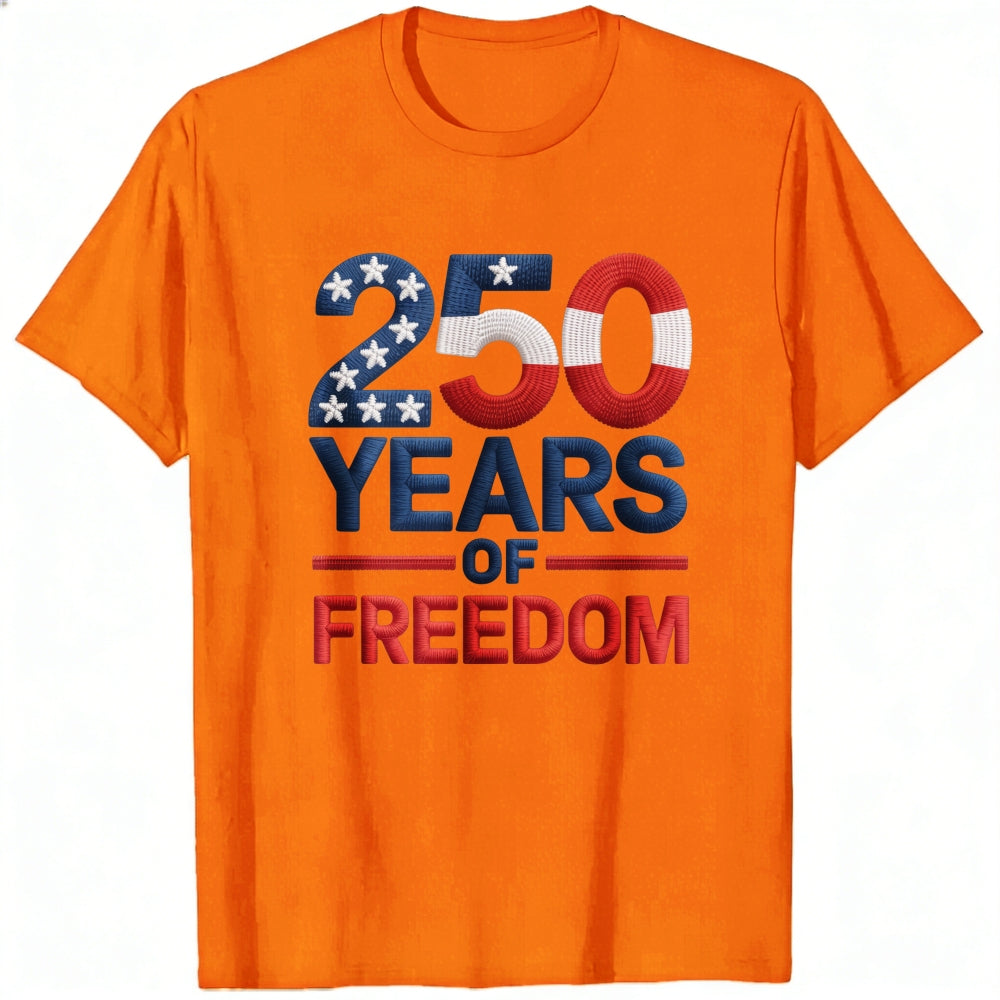 Patriotic American Flag Design Classic T-Shirt 250 Years Of Freedom