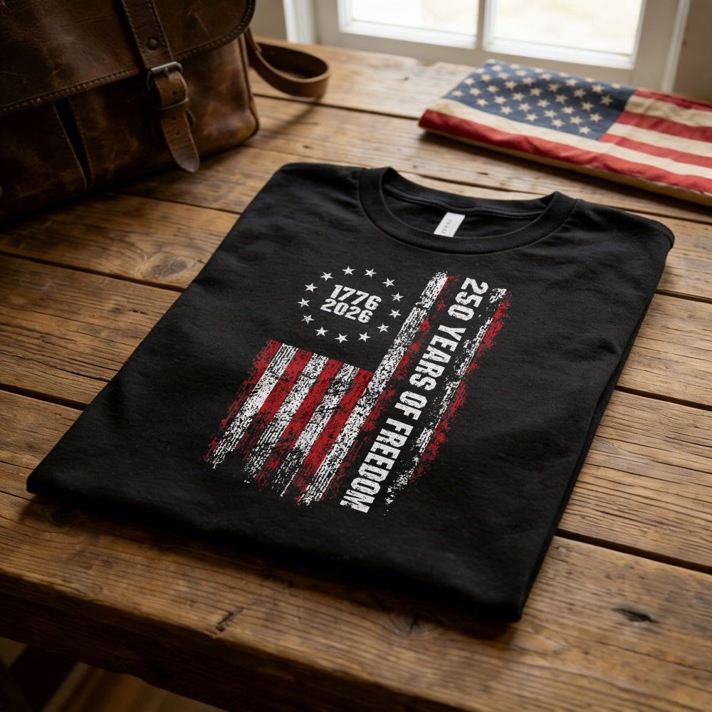 American Flag Design Classic T-Shirt 250 Years Of Freedom 1776 2026