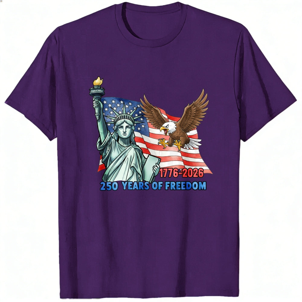 Patriotic American Flag Statue Of Liberty Eagle Classic T-Shirt 250 Years Of Freedom 1776 2026