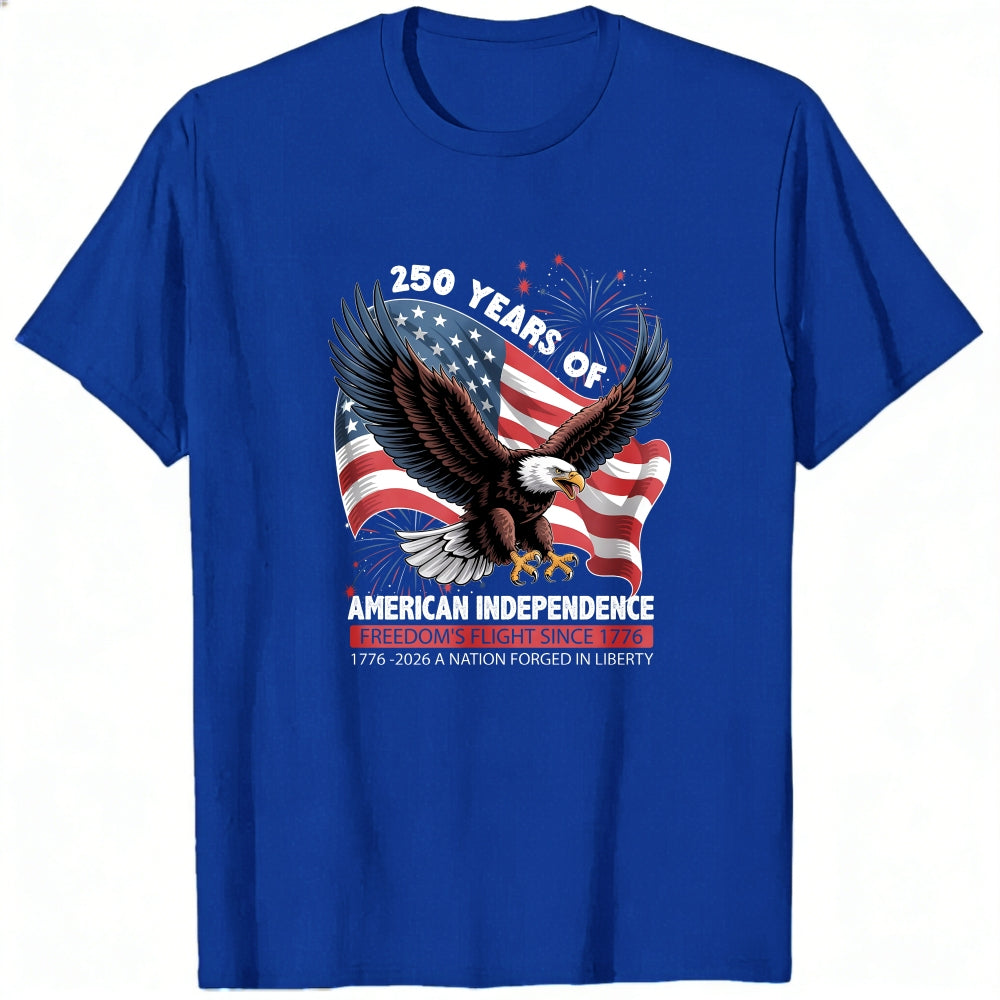 Patriotic Eagle American Flag Classic T-Shirt 250 Years Of American Independence Freedom S Flight Since 1776