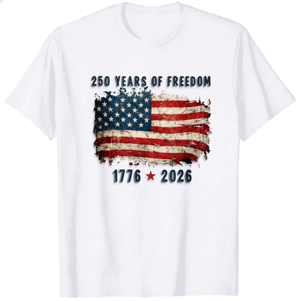 Patriotic American Flag Design Classic T-Shirt 250 Years Of Freedom 1776 2026