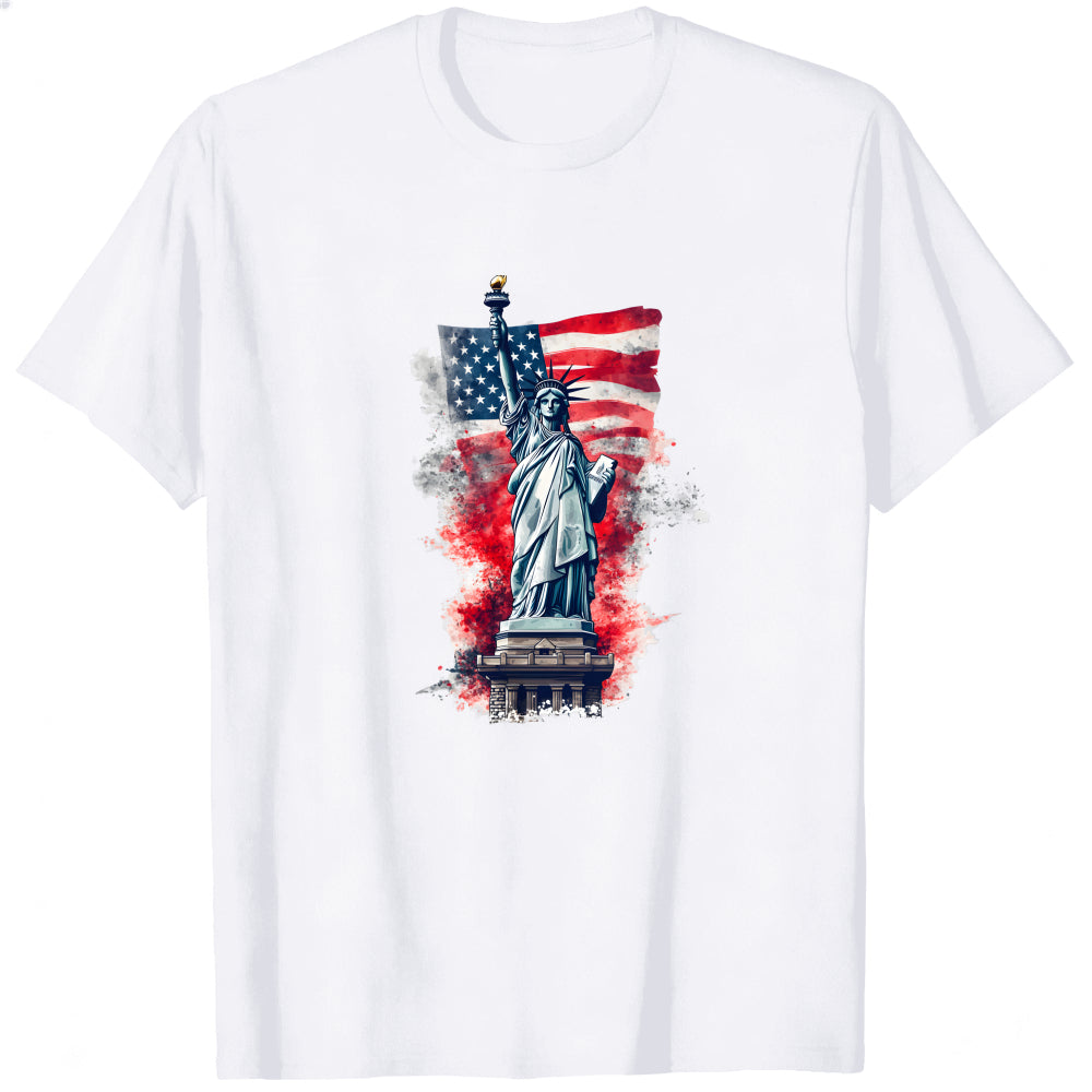 American Flag Statue Of Liberty Classic T-Shirt