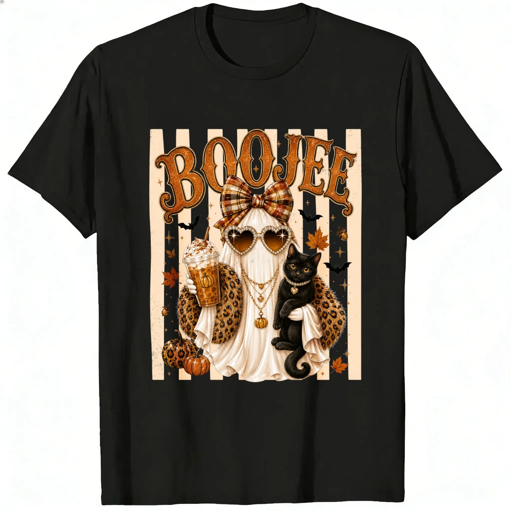 Funny Booje Ghost Leopard Print Halloween Classic T-Shirt