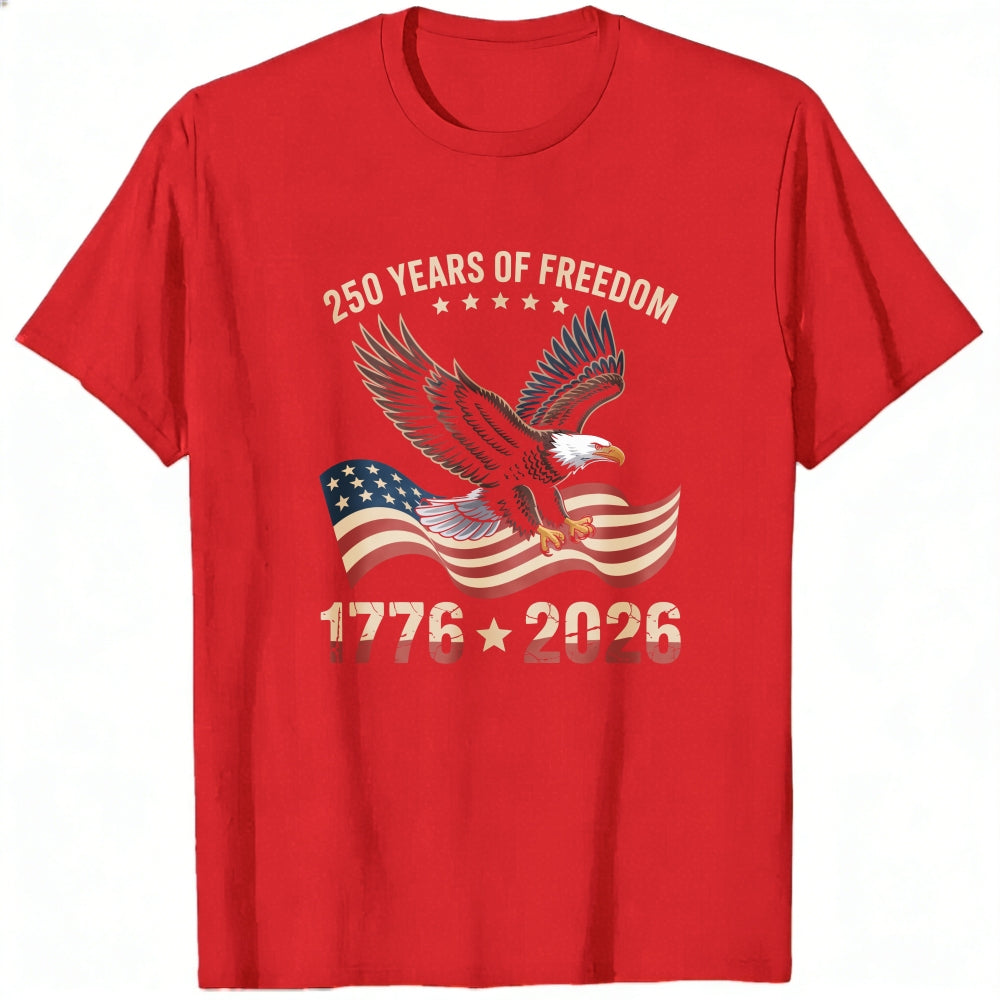 Patriotic Eagle American Flag 250 Years Of Freedom 1776 2026 Classic T-Shirt