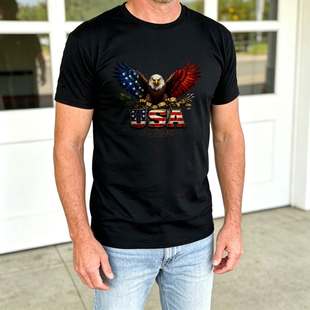 Patriotic Eagle Design Classic T-Shirt Usa Flag And American Symbols