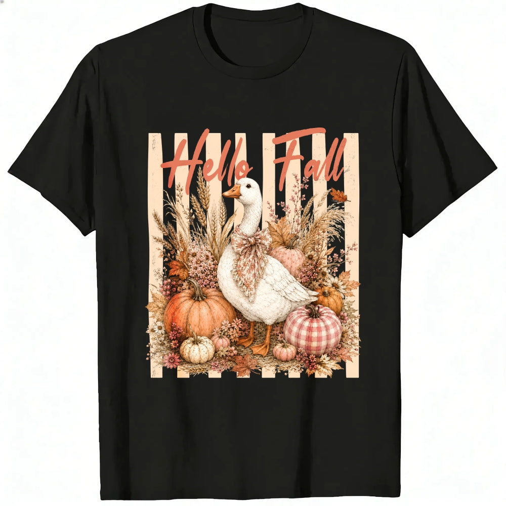 Fall Harvest Goose Hello Fall Classic T-Shirt