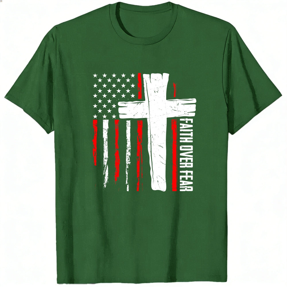 American Flag Cross Design Classic T-Shirt