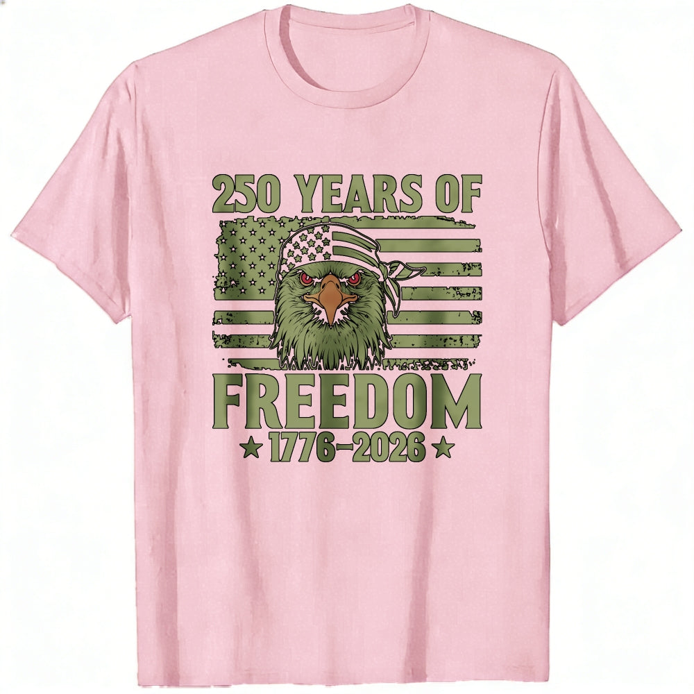 Patriotic Eagle American Flag Classic T-Shirt 250 Years Of Freedom 1776 2026