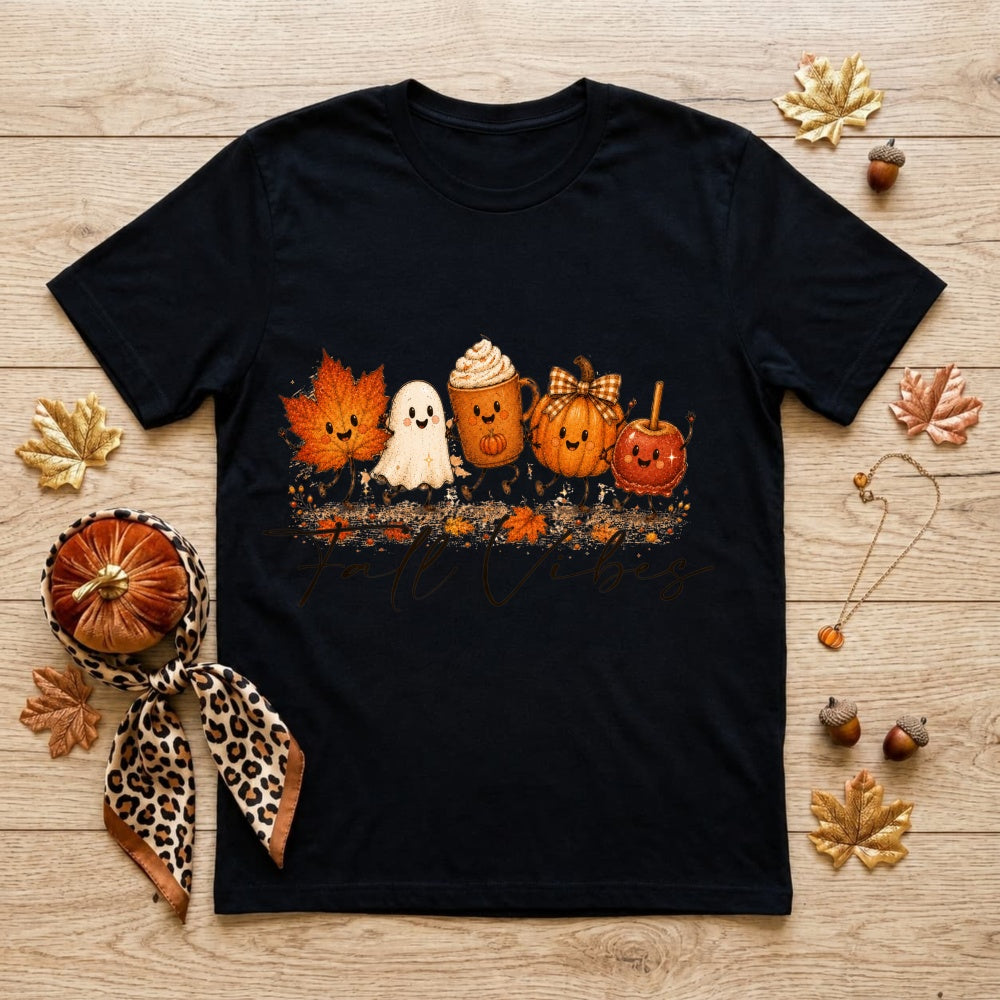 Cute Autumn Kawaii Characters Fall Vibes Classic T-Shirt