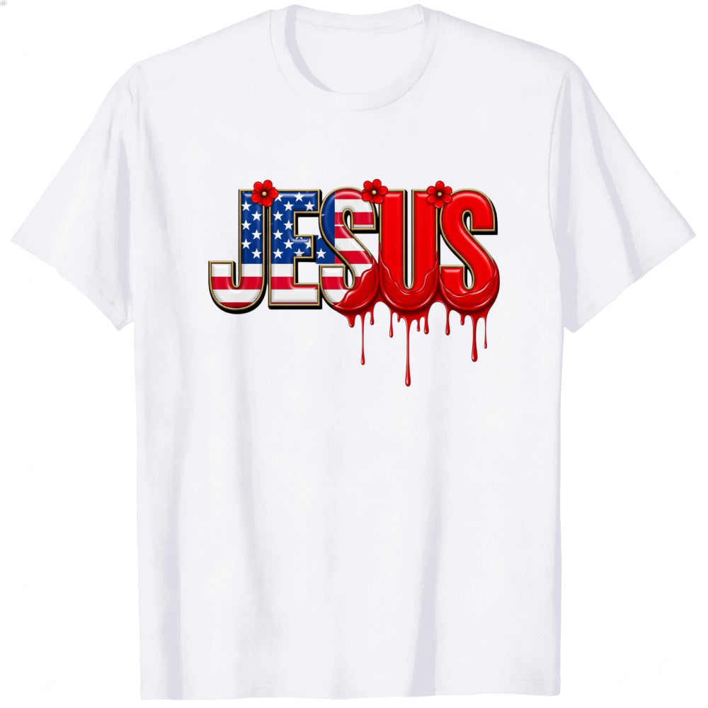 Patriotic Jesus American Flag Classic T-Shirt