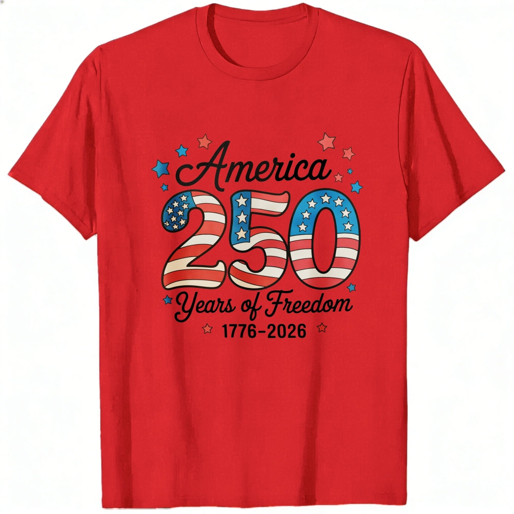 Patriotic American Flag Design Classic T-Shirt America 250 Years Of Freedom 1776 2026