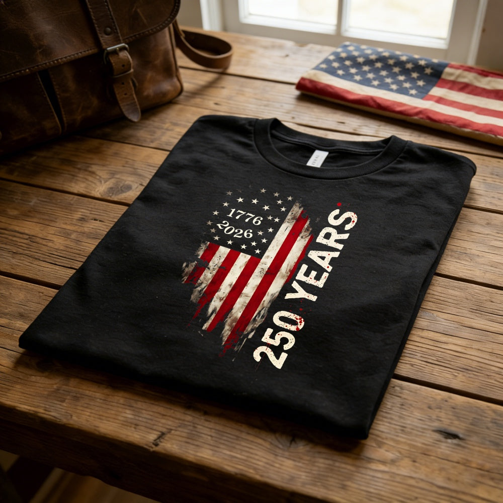 Patriotic American Flag Design Classic T-Shirt 250 Years 1776 2026