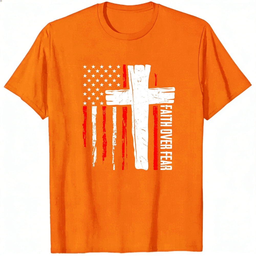 American Flag Cross Design Classic T-Shirt