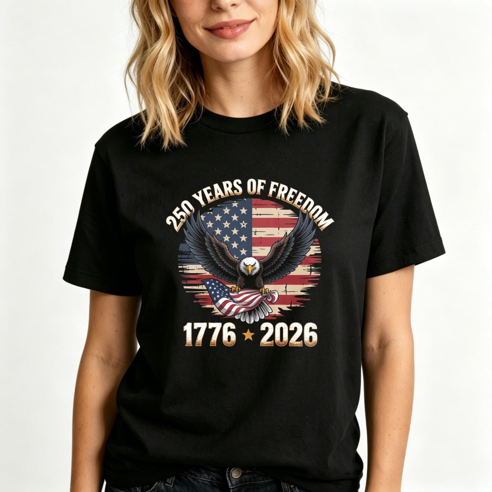 Patriotic Eagle American Flag 250 Years Of Freedom 1776 2026 Classic T-Shirt