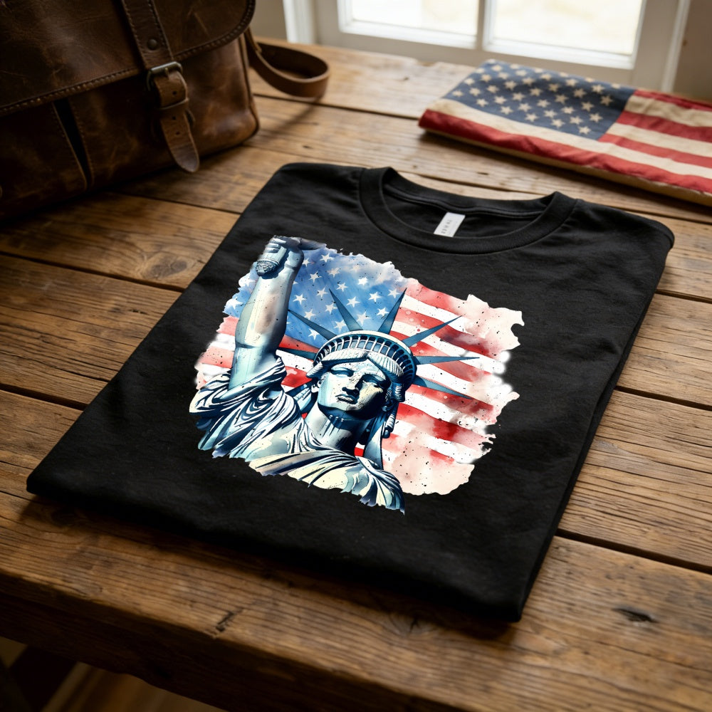 American Flag Statue Of Liberty Classic T-Shirt