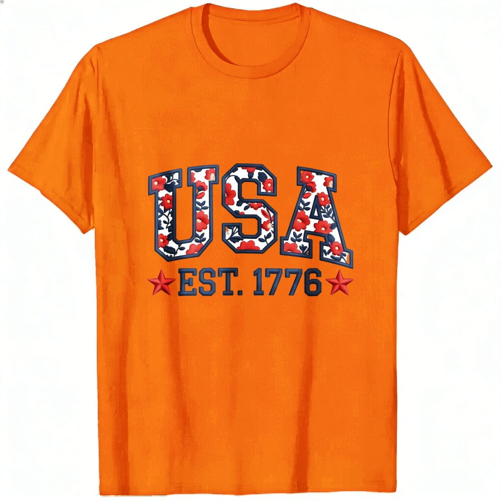 Patriotic Usa Flag Pattern Classic T-Shirt
