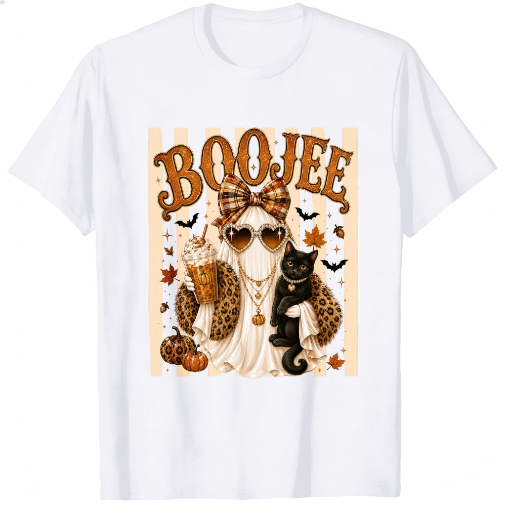 Funny Booje Ghost Leopard Print Halloween Classic T-Shirt