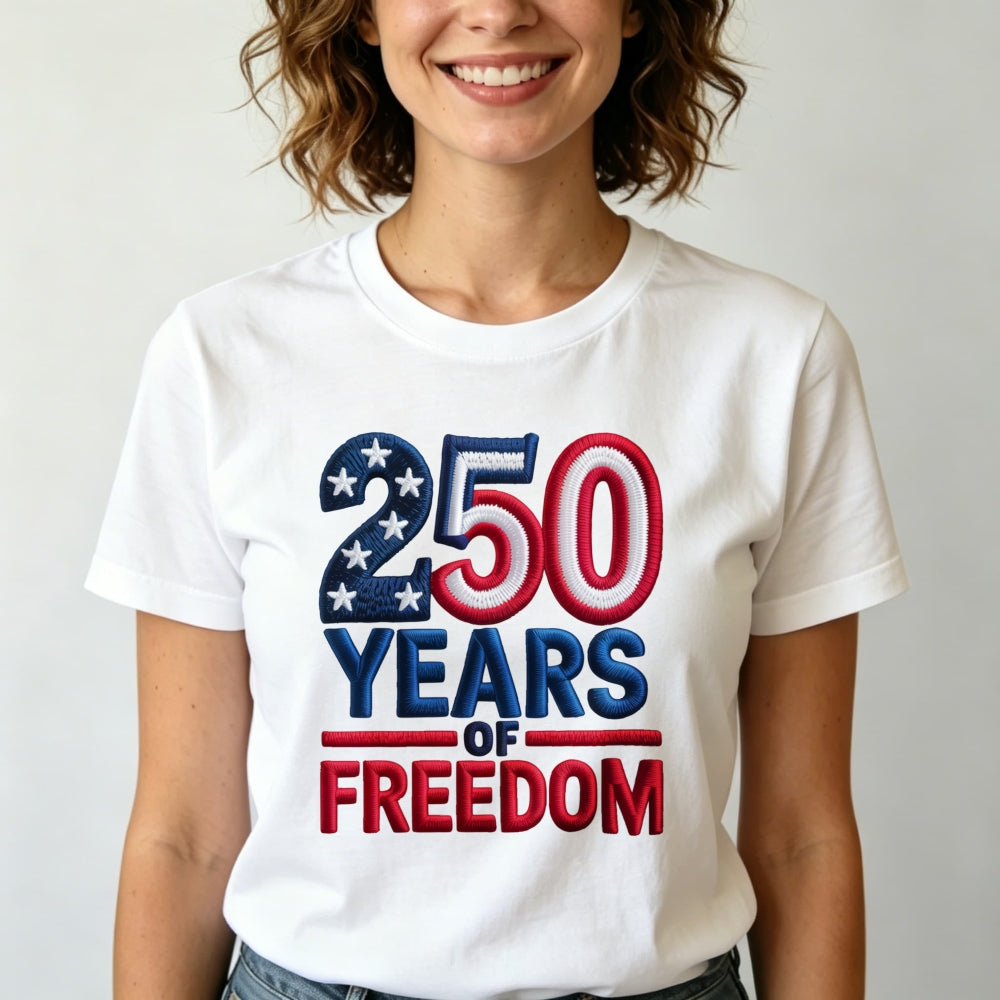 Patriotic American Flag Design Classic T-Shirt 250 Years Of Freedom
