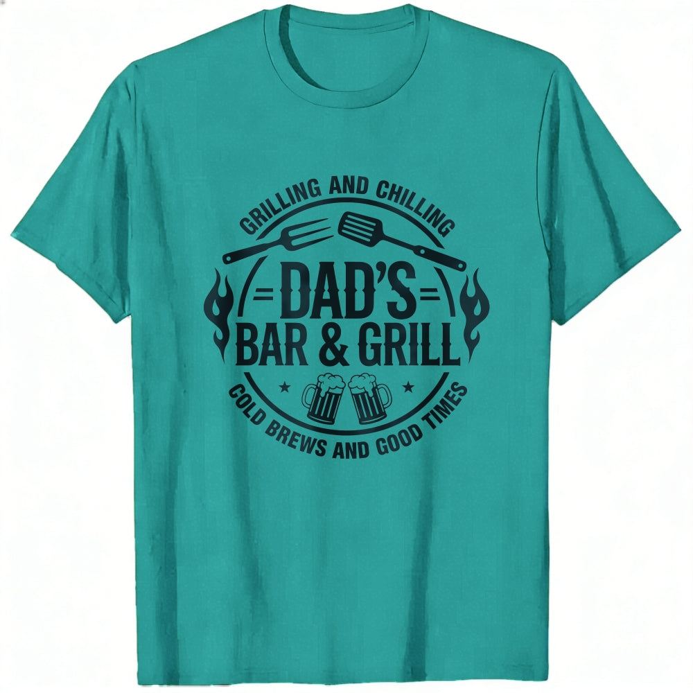 Casual Style Classic T-Shirt Dad's Bar And Grill Grilling And Chilling Cold Brews And Good Times