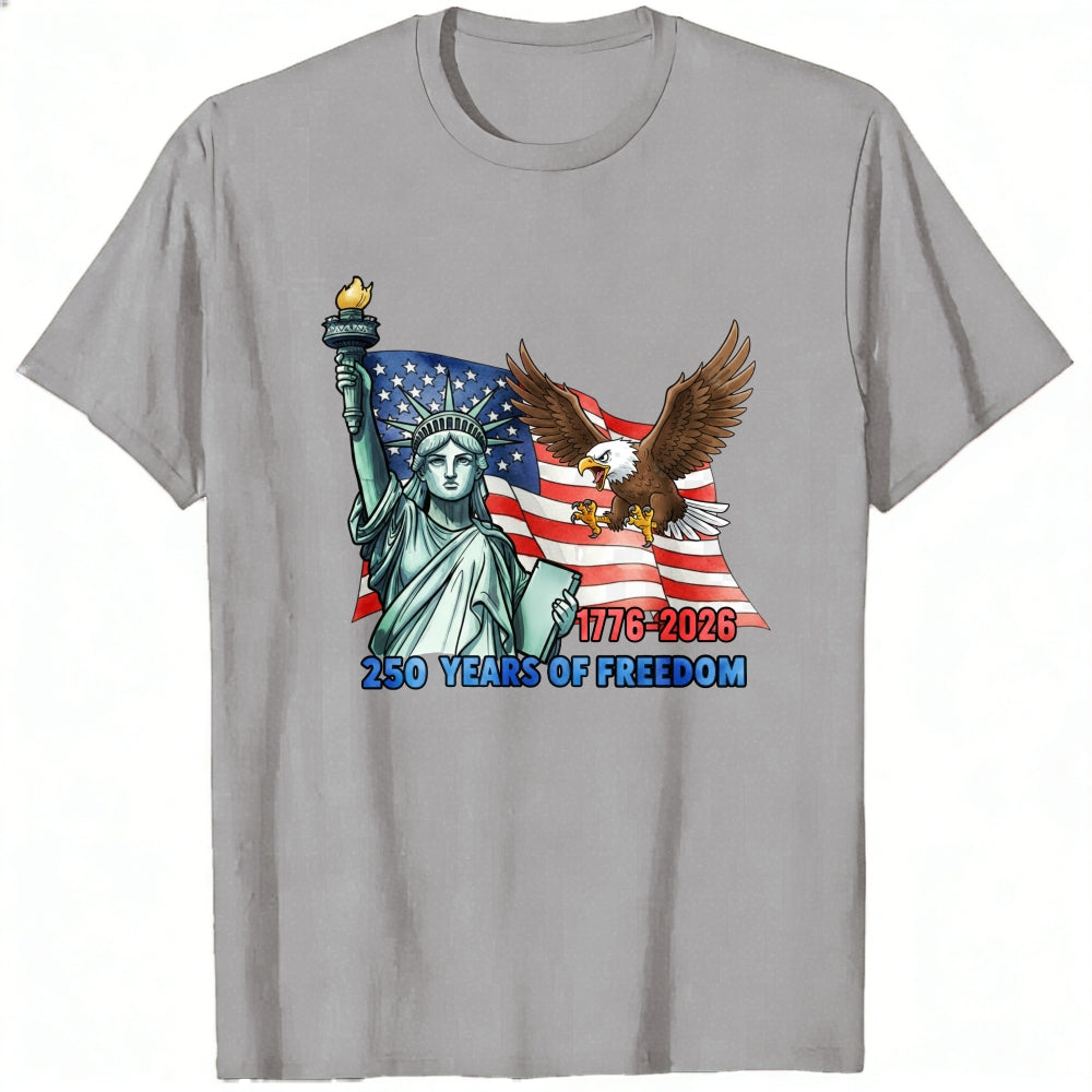 Patriotic American Flag Statue Of Liberty Eagle Classic T-Shirt 250 Years Of Freedom 1776 2026