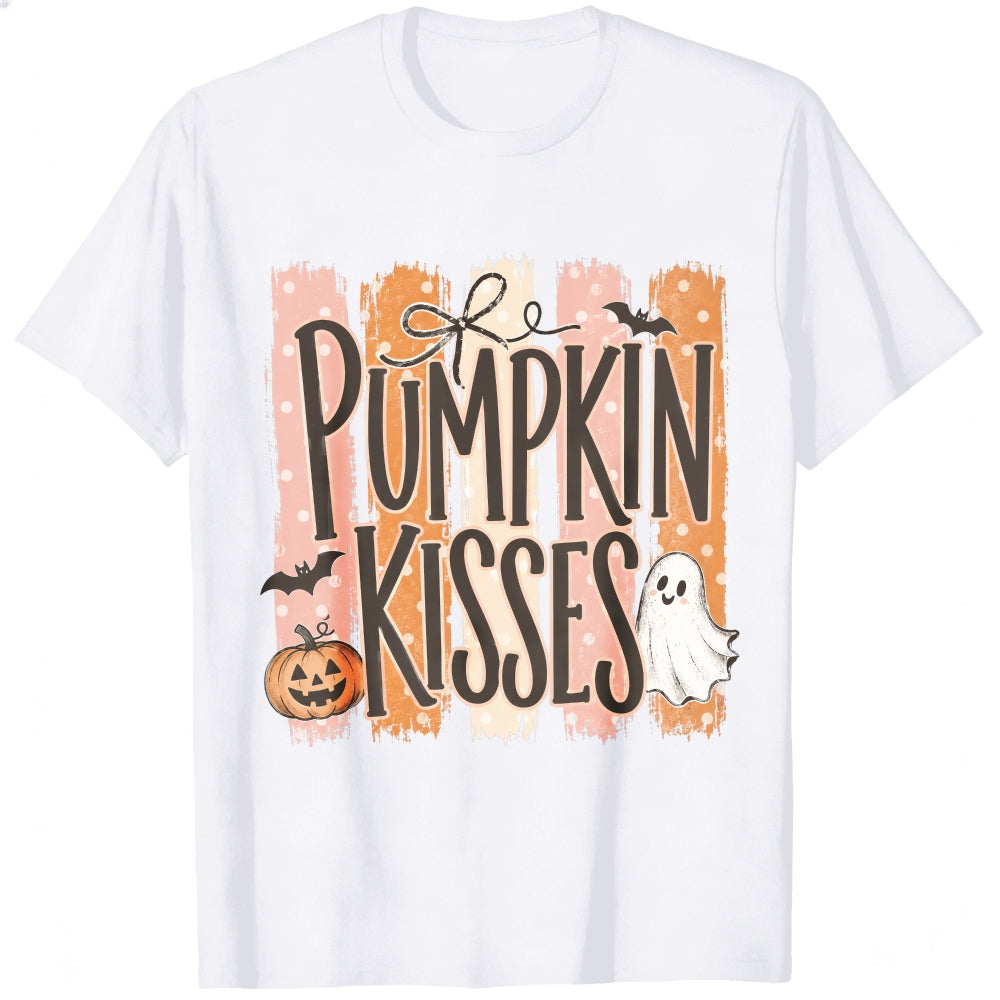 Halloween Pumpkin Kisses Ghost Bat Classic T-Shirt
