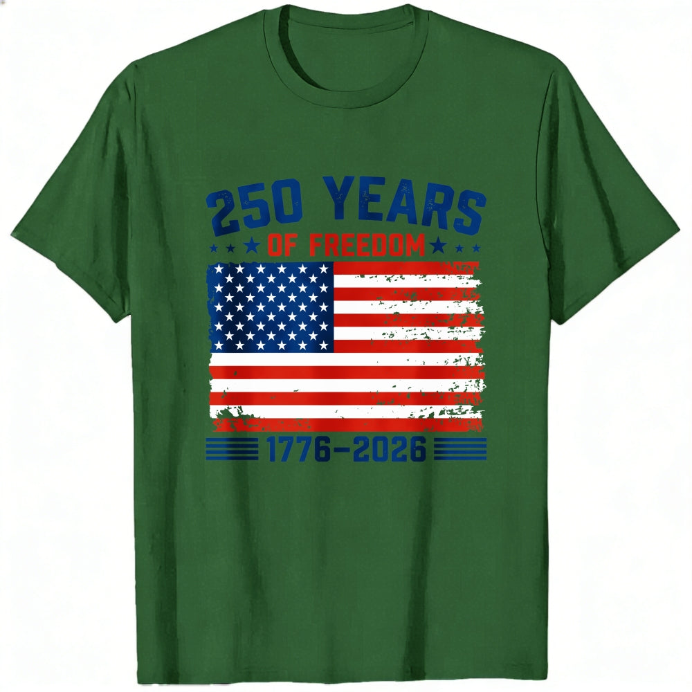 Patriotic American Flag Design Classic T-Shirt 250 Years Of Freedom 1776 2026