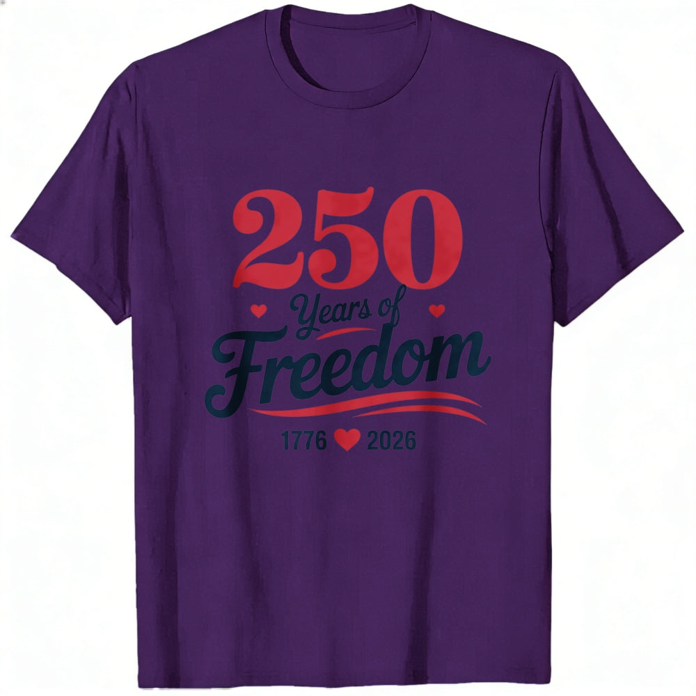 Patriotic American Independence Day 250 Years Of Freedom Classic T-Shirt