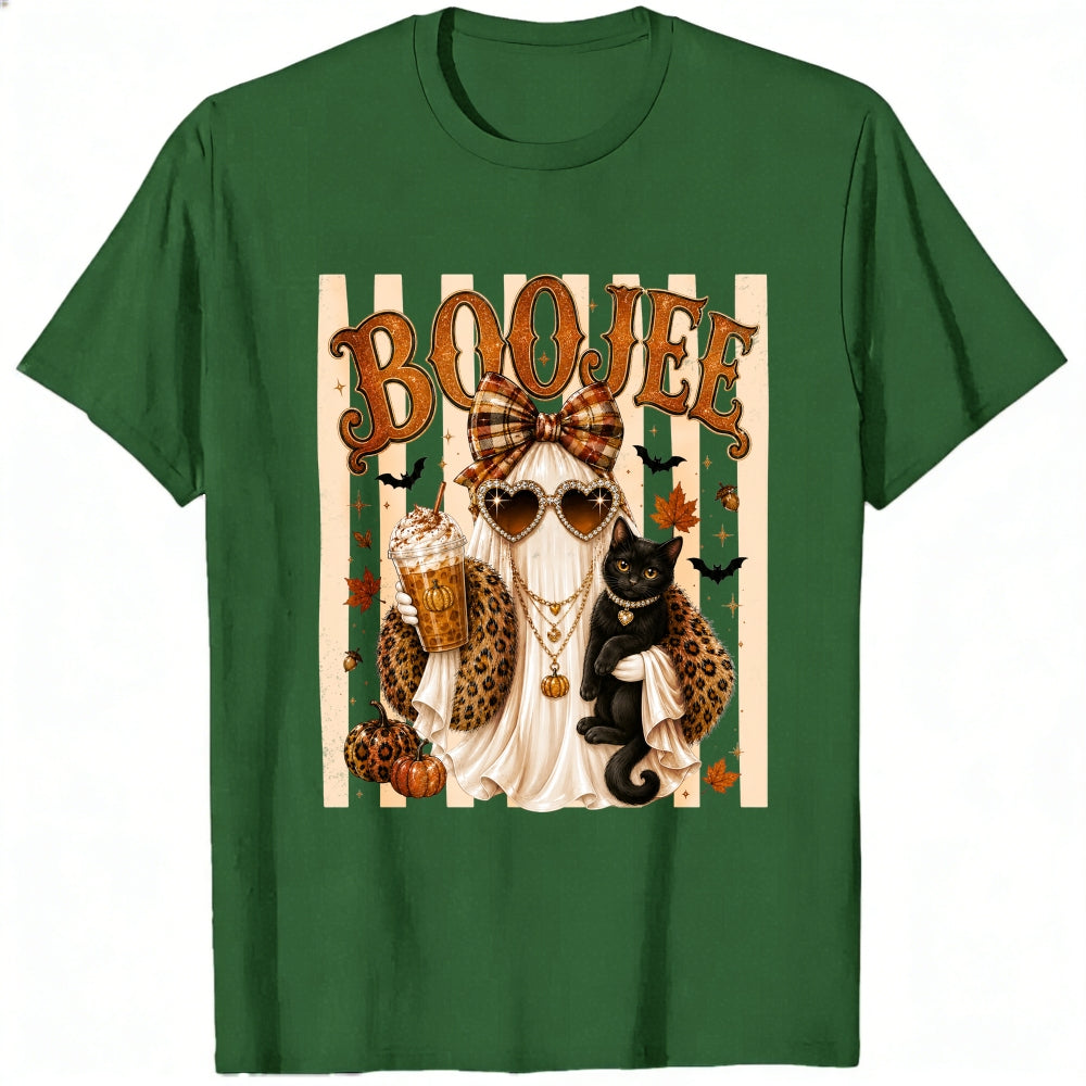 Funny Booje Ghost Leopard Print Halloween Classic T-Shirt