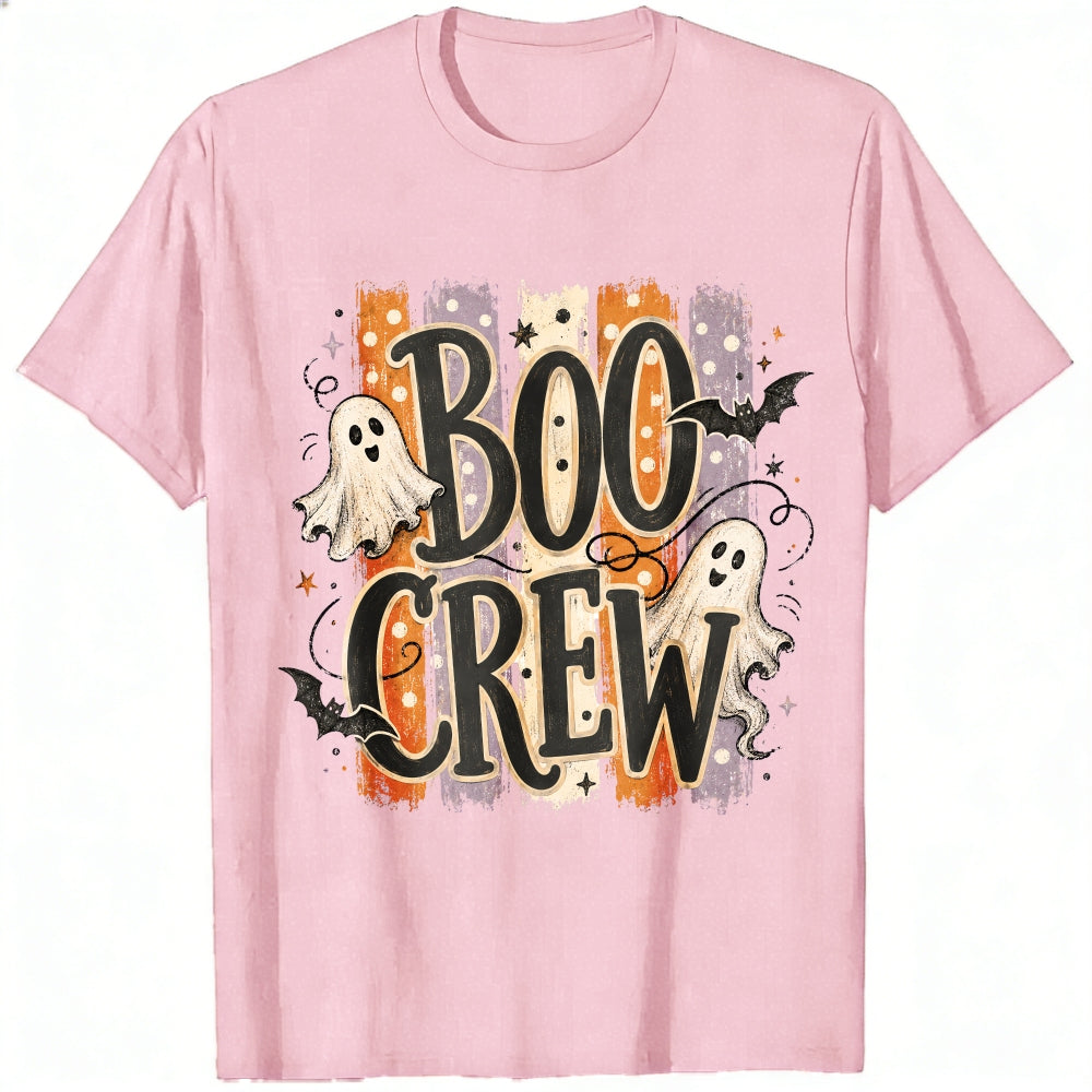 Halloween Funny Boo Crew Ghost Bat Classic T-Shirt