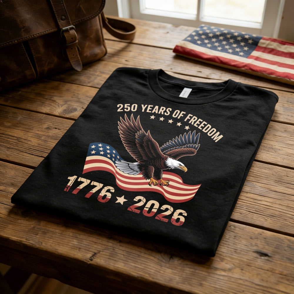 Patriotic Eagle American Flag 250 Years Of Freedom 1776 2026 Classic T-Shirt
