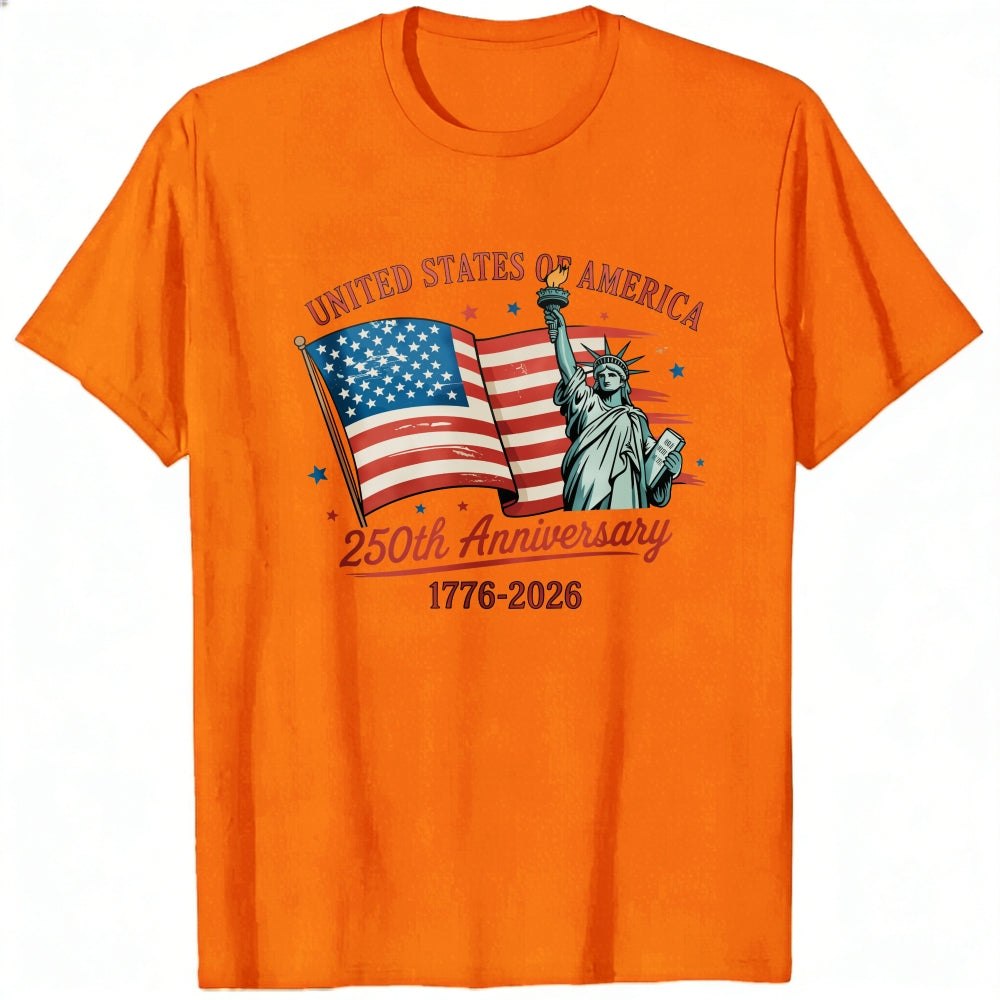 Patriotic American Flag And Statue Of Liberty Classic T-Shirt 250th Anniversary 1776 2026