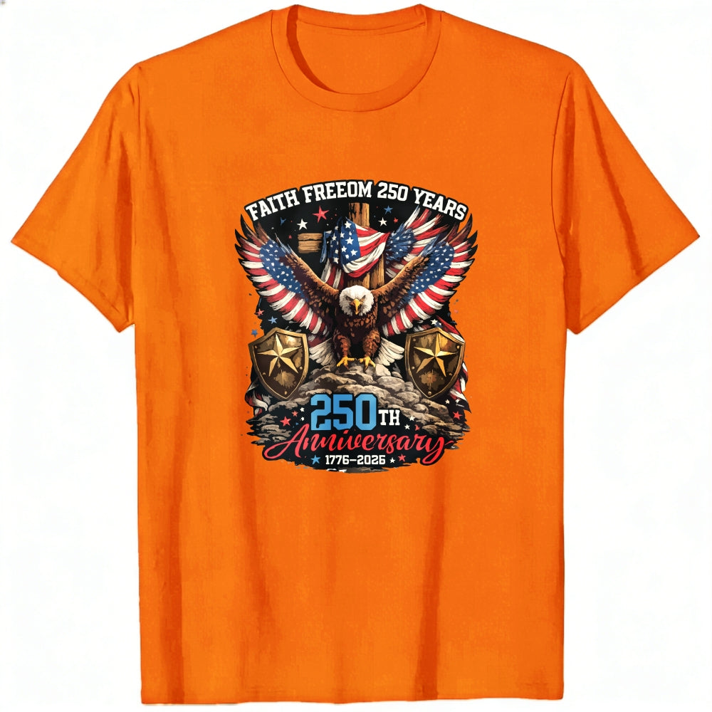 Patriotic Eagle American Flag Classic T-Shirt 250th Anniversary 1776 2026 Faith Freedom