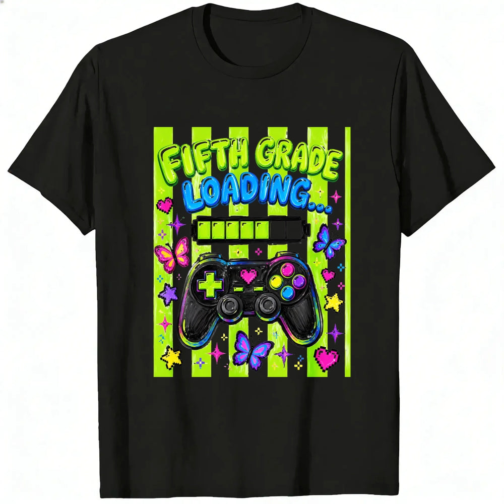Cute Gamer Girl Fifth Grade Loading Classic T-Shirt