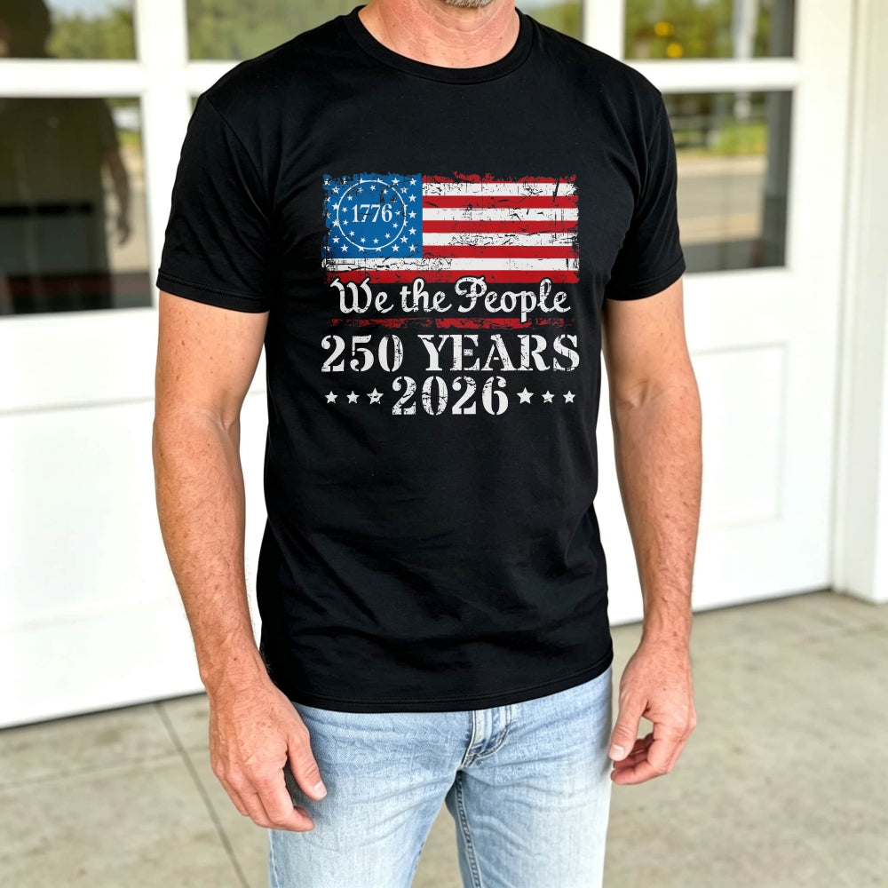 American Flag Patriotic Design Classic T-Shirt We The People 250 Years 2026