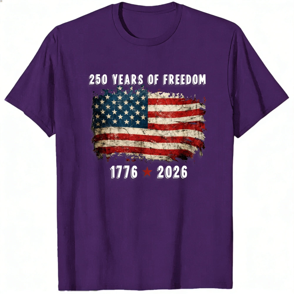 Patriotic American Flag Design Classic T-Shirt 250 Years Of Freedom 1776 2026