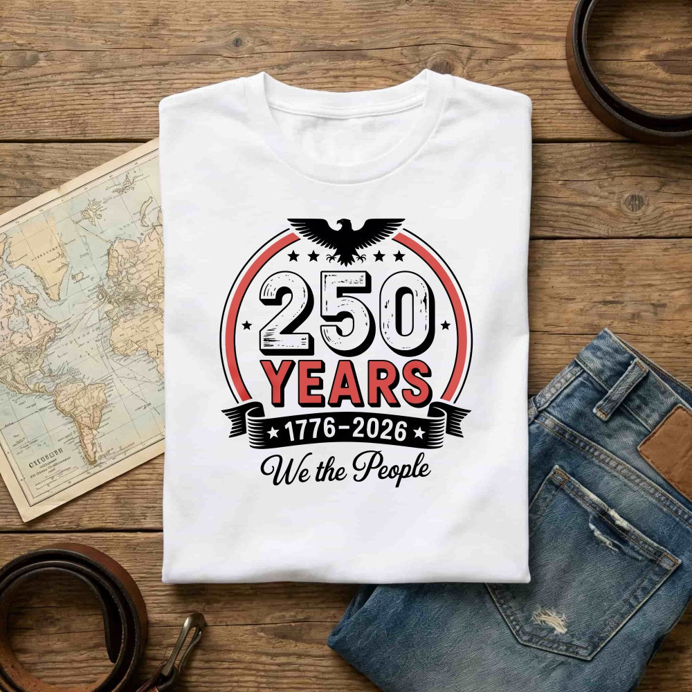 Patriotic American Independence Day 250 Years 1776 2026 We The People Classic T-Shirt