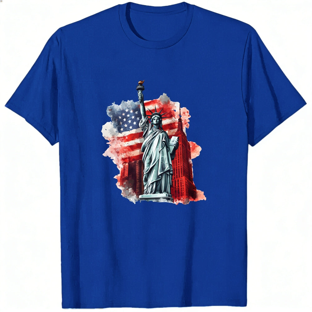 American Flag Statue Of Liberty Classic T-Shirt