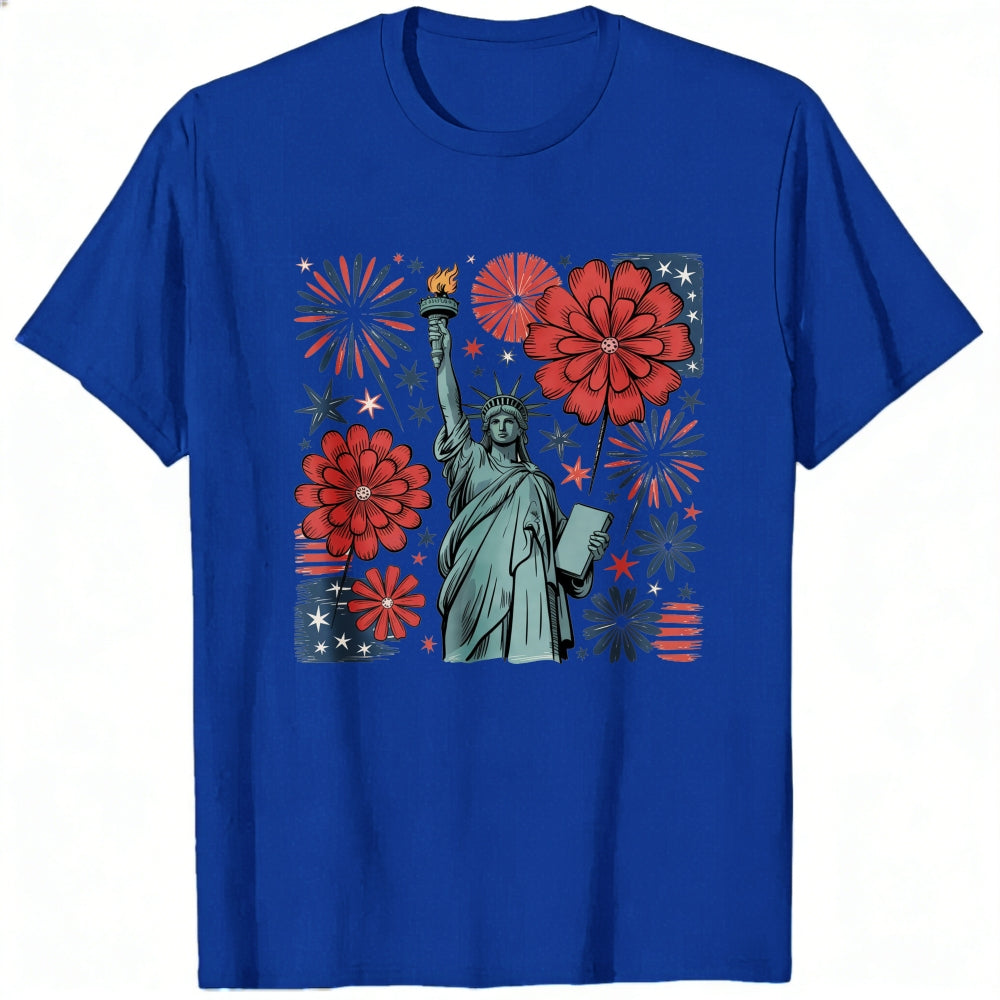Patriotic American Flag Statue Of Liberty Classic T-Shirt