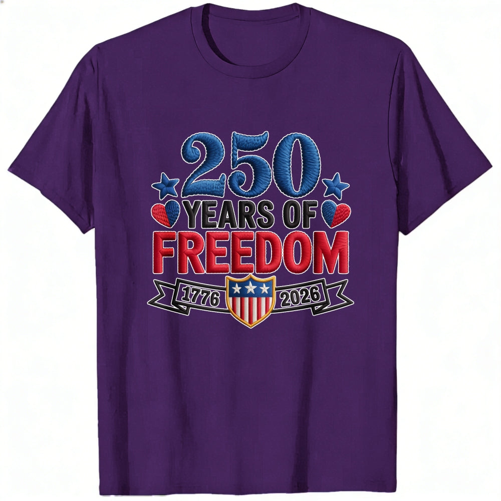 Patriotic American Independence Day 250 Years Of Freedom Classic T-Shirt