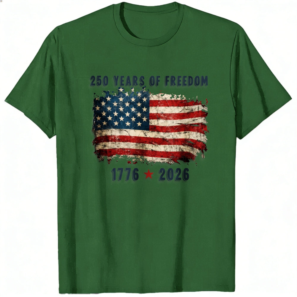 Patriotic American Flag Design Classic T-Shirt 250 Years Of Freedom 1776 2026