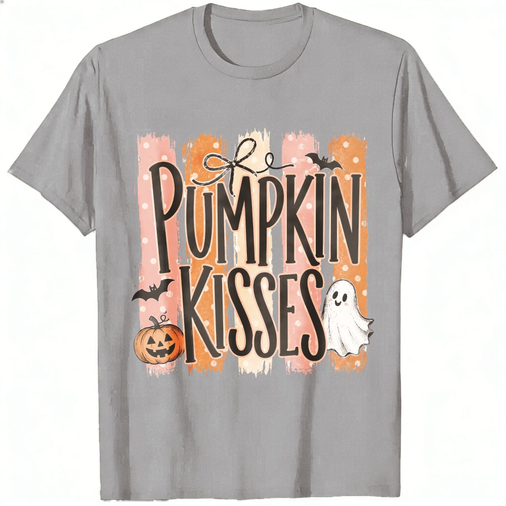 Halloween Pumpkin Kisses Ghost Bat Classic T-Shirt