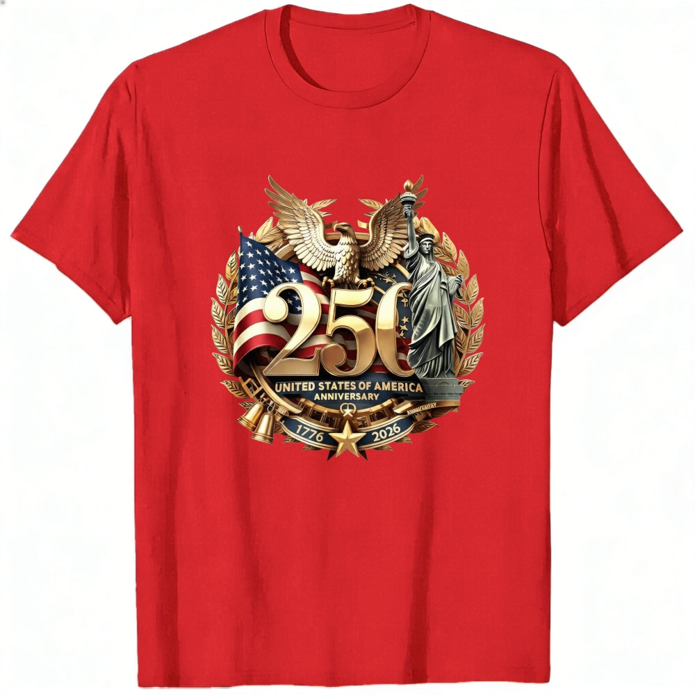 Patriotic American Eagle And Statue Of Liberty Classic T-Shirt 250th Anniversary United States Of America 1776 2026