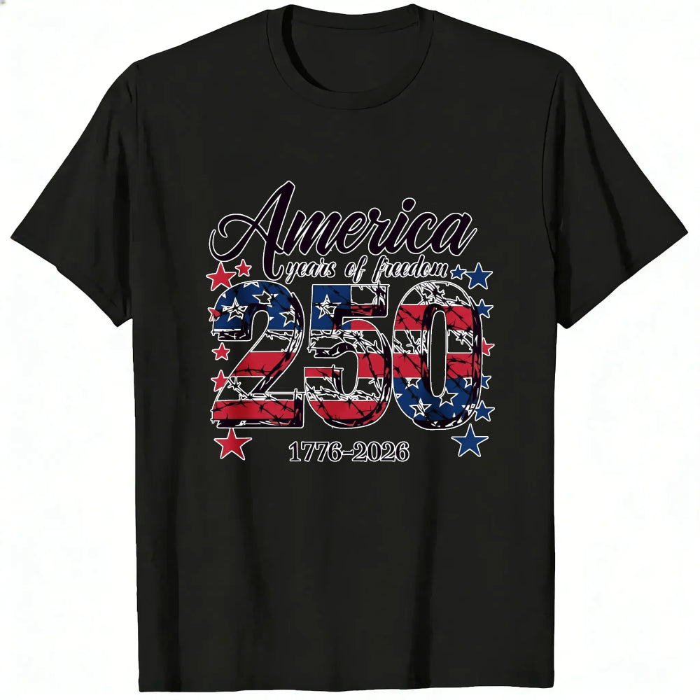 Patriotic American Flag Design Classic T-Shirt 250 Years Of Freedom 1776 2026